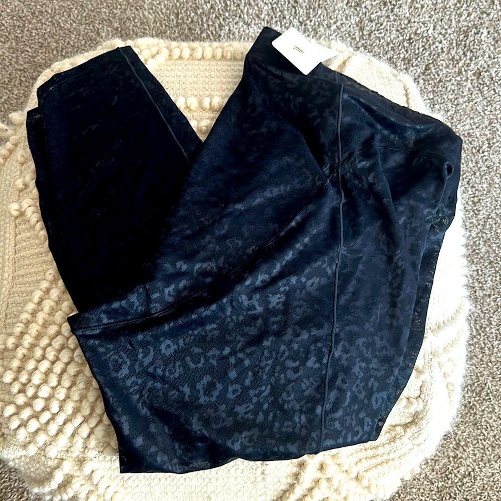 Fabletics high waisted leopard mesh leggings